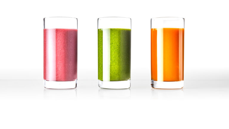 smoothies in a glass