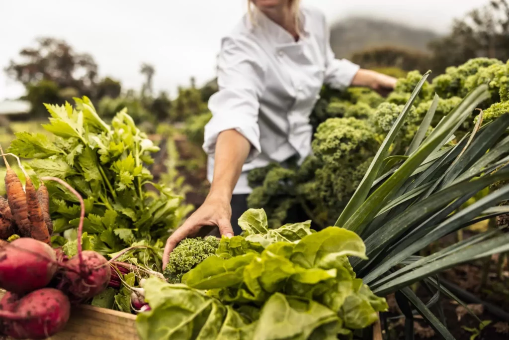 Chef Grabbing Produce